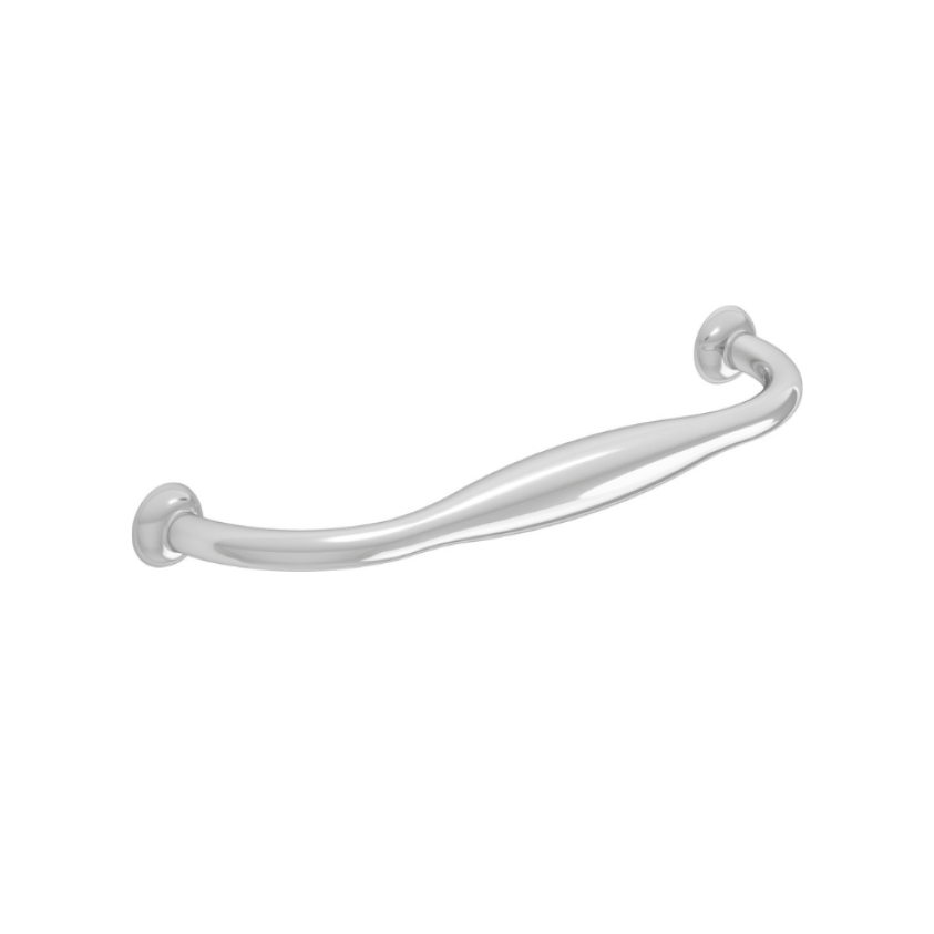 Heritage Chrome Door Handle with Circular Base