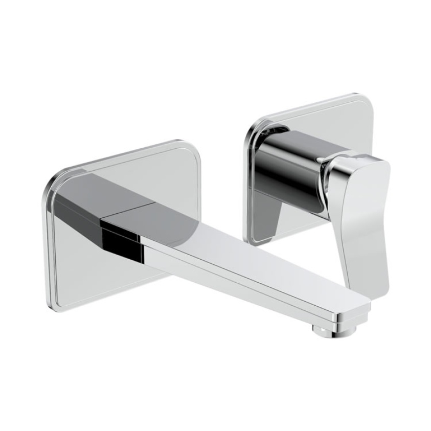 JTP Hix Chrome Single Lever Wall Mounted Basin Mixer