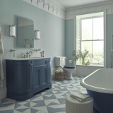 Heritage Wilton 1200mm Maritime Blue Curved Vanity Unit & Worktop