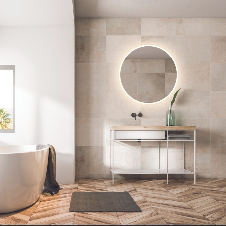 HIB Sphere Round LED Bathroom Mirror | Sanctuary Bathrooms