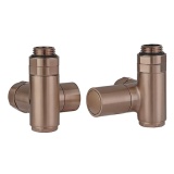 JTP Brushed Bronze Dual Fuel Radiator Valves