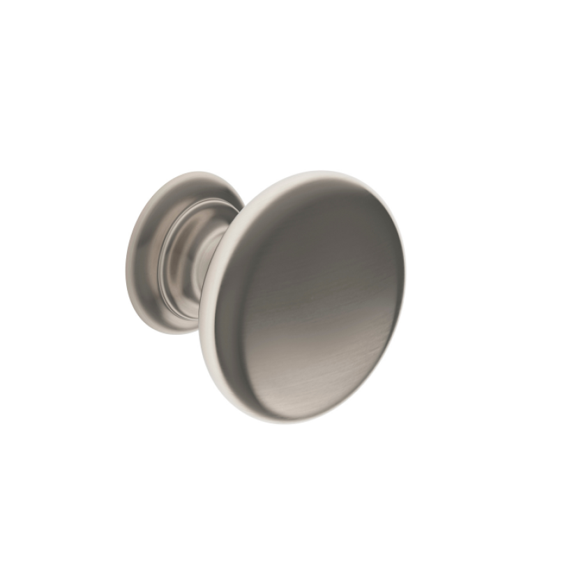 Heritage Brushed Nickel Round Knob Handle - 29mm & 38mm