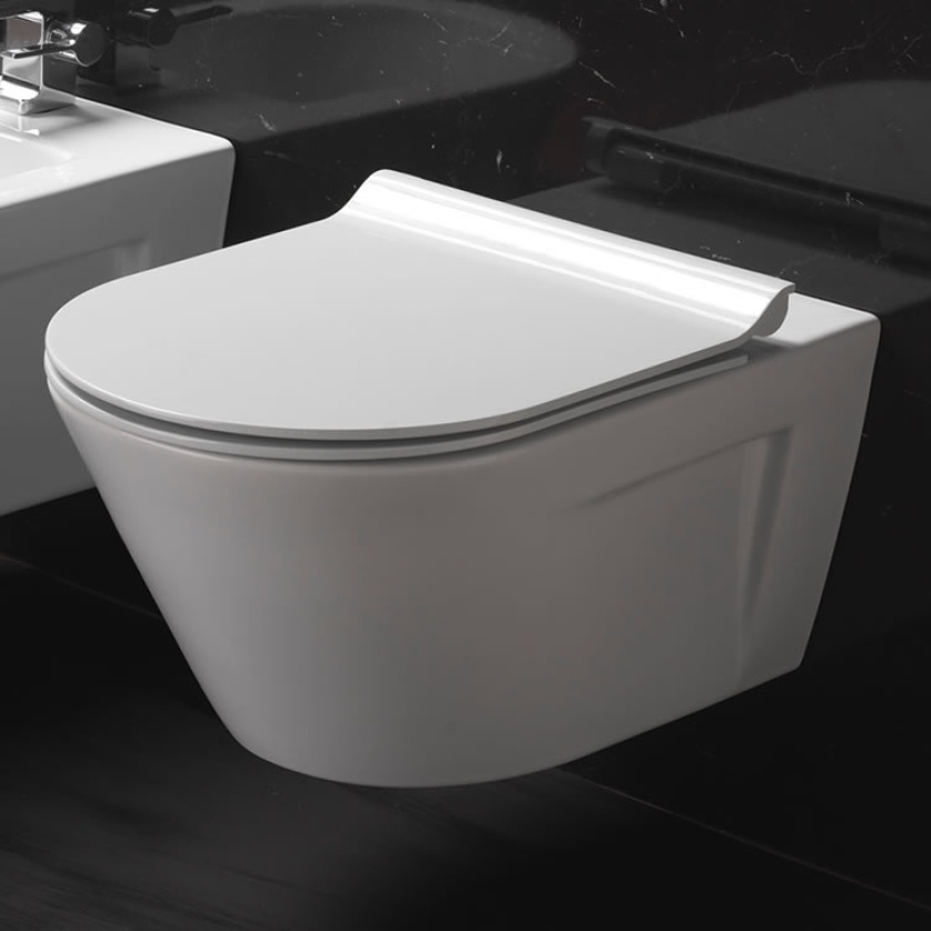 GSI Norm Rimless 55 Wall Hung WC & Soft Close Seat
