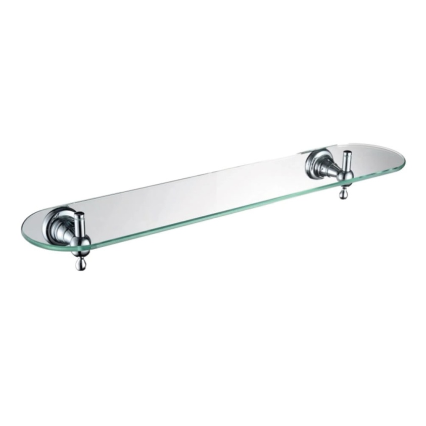 Heritage Holborn Chrome Single Glass Shelf