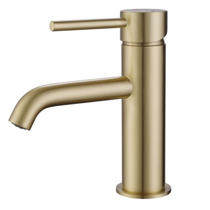 Cutout image of Sanctuary Apex Brushed Brass Basin Mixer