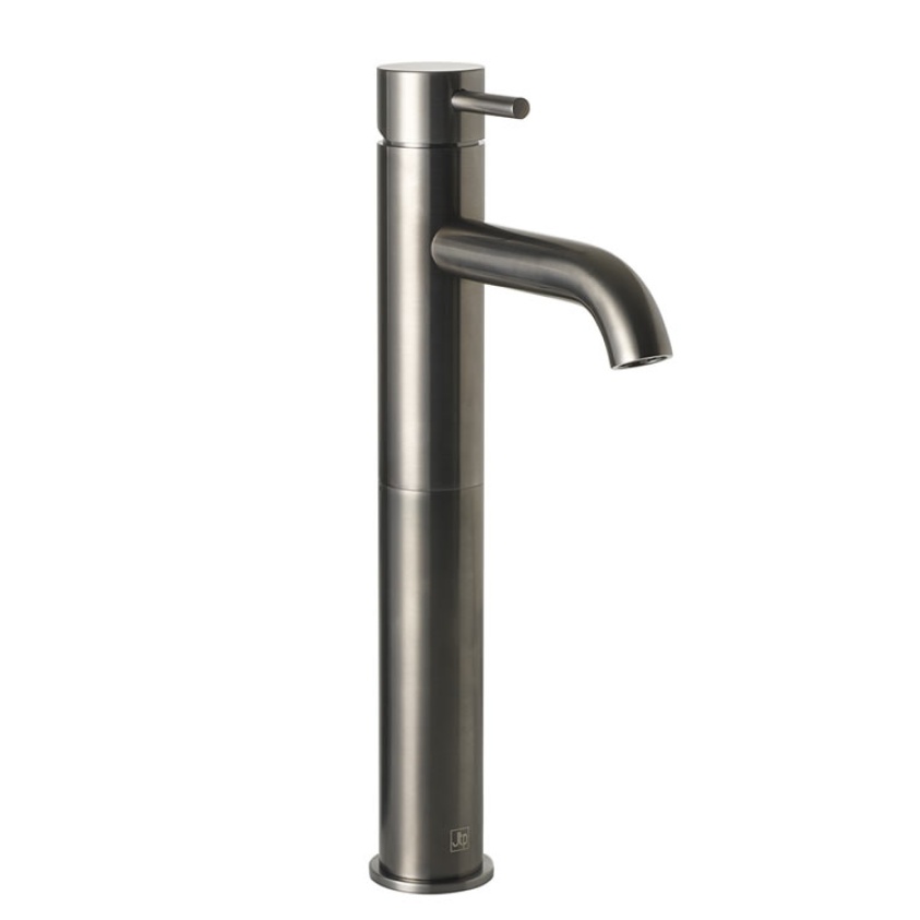 Product Cut out image of the JTP Vos Brushed Black Single Lever Tall Basin Mixer