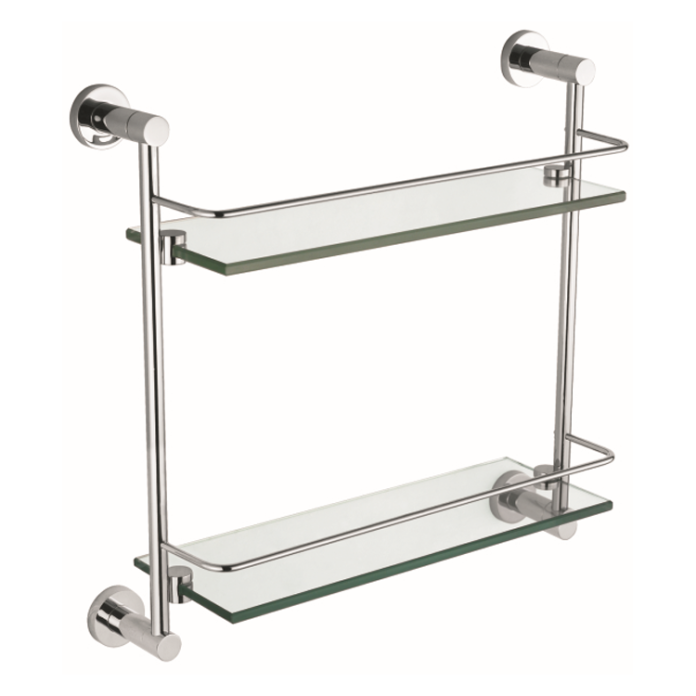 White Space Capita Double Glass Shelf | Sanctuary Bathrooms