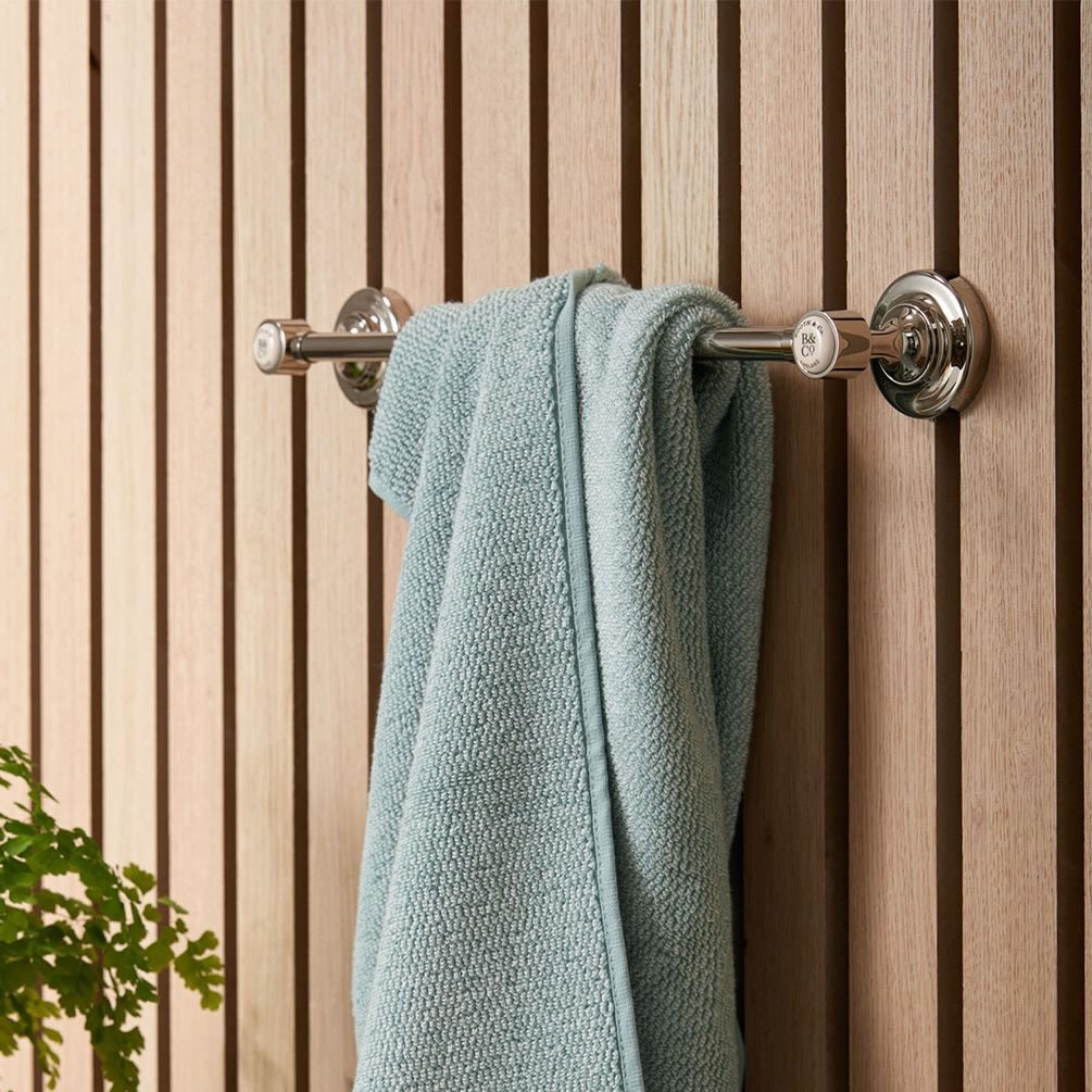 Booth & Co. Axbridge Nickel 450mm Towel Rail | Sanctuary Bathrooms