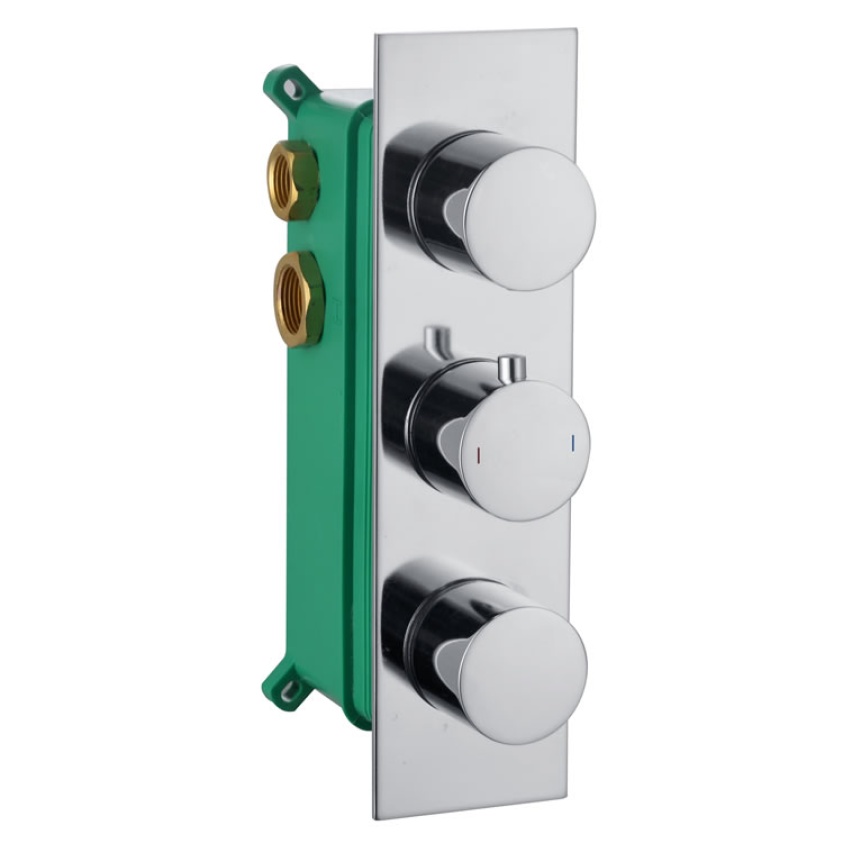 Cutout image of Sanctuary Apex Chrome Triple Outlet Thermostatic Shower Valve