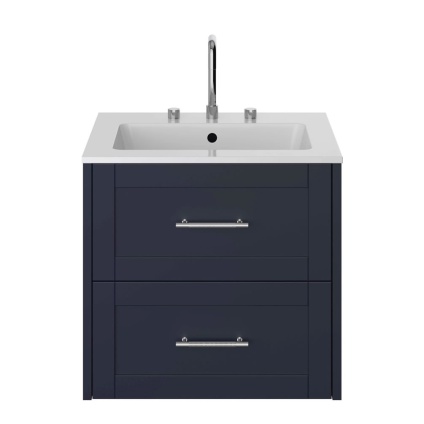 Heritage Lynton 600mm Midnight Blue Wall Hung Vanity Unit & Basin