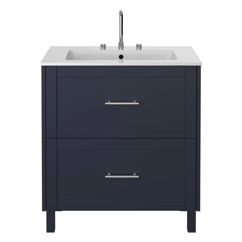 Heritage Lynton 800mm Midnight Blue Freestanding Vanity Unit