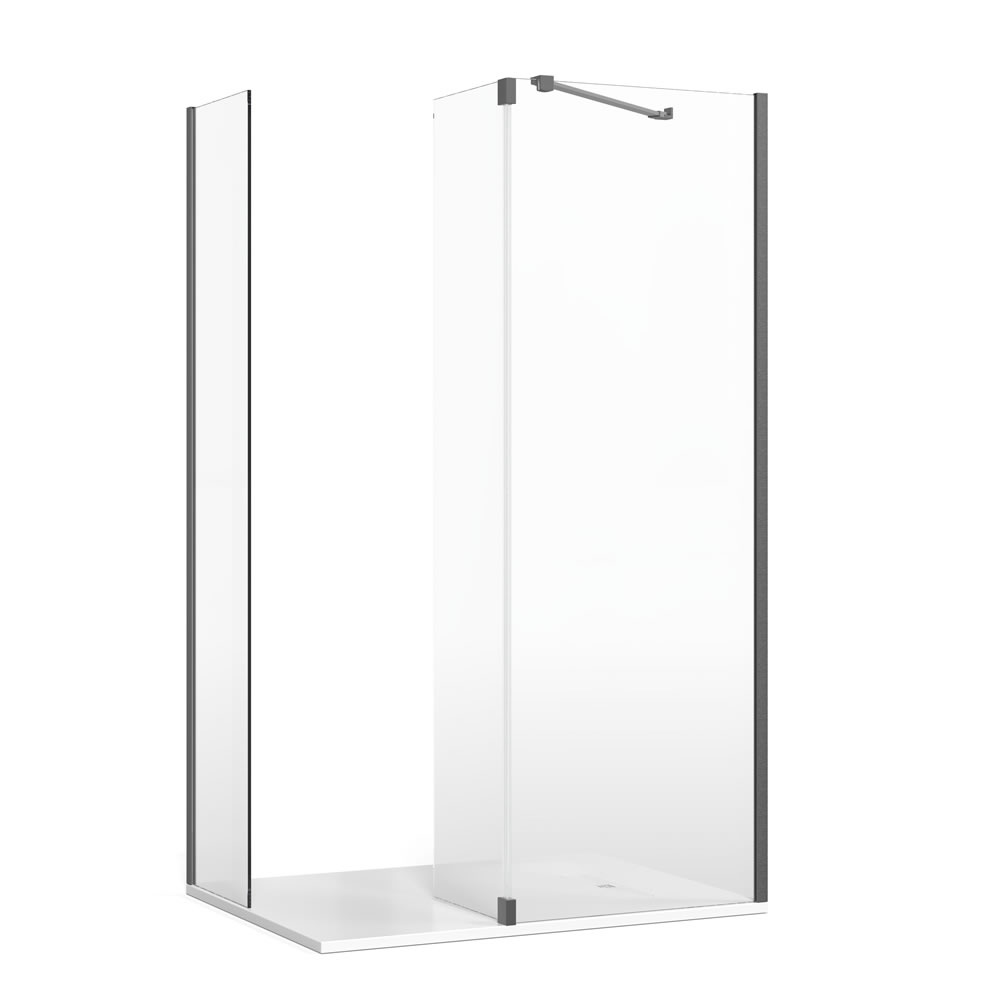 Crosswater Slate Angled Glass-to-Wall Bracing Bar | Sanctuary Bathrooms