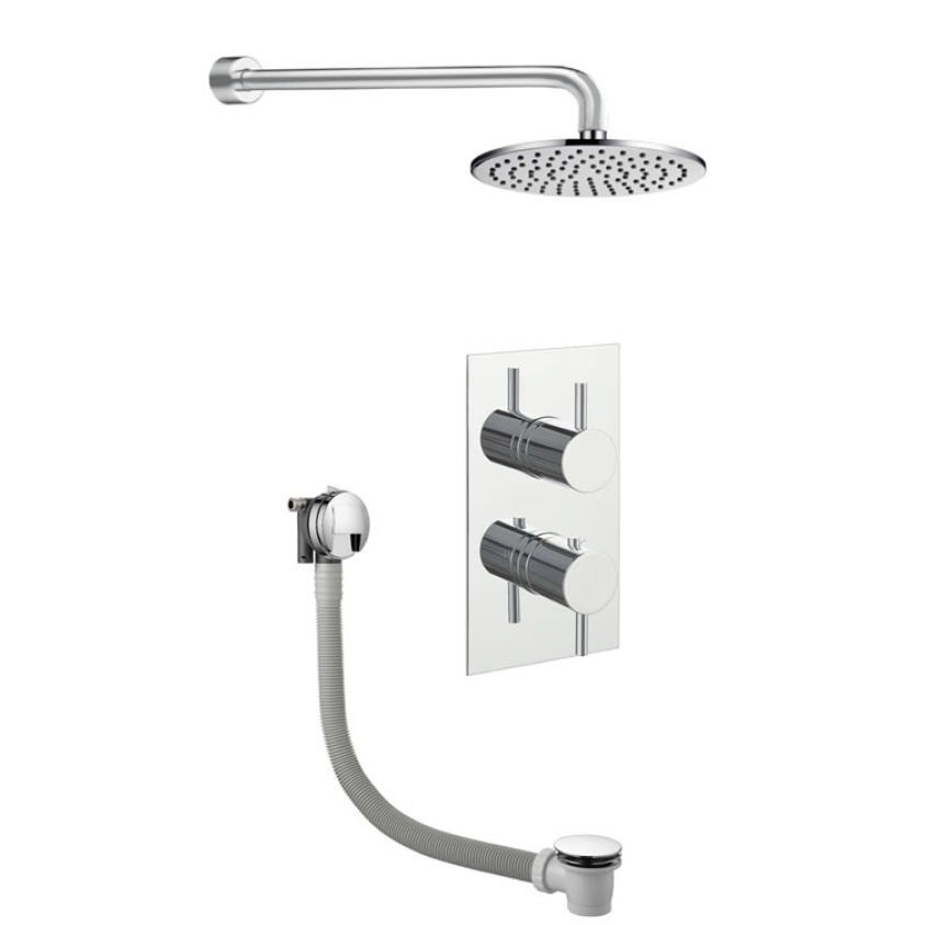 JTP Thermostatic Bath & Shower Valve With Head, Arm & Exofil Filler