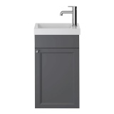 Heritage Caversham 400mm Graphite Wall Mounted Cloakroom Vanity Unit