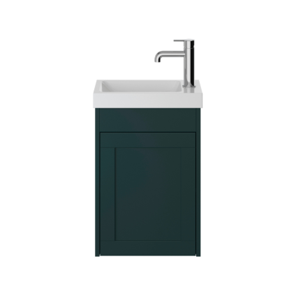 Heritage Lynton Classic Green Wall Mounted Cloakroom Vanity Unit