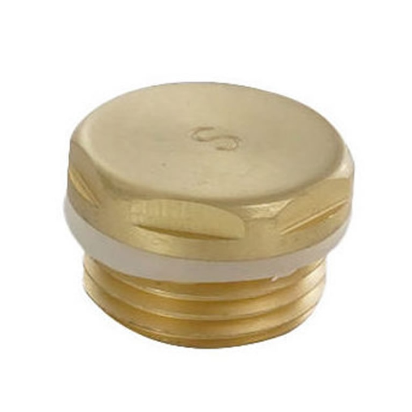 JTP Brushed Brass Radiator Blanking Plug