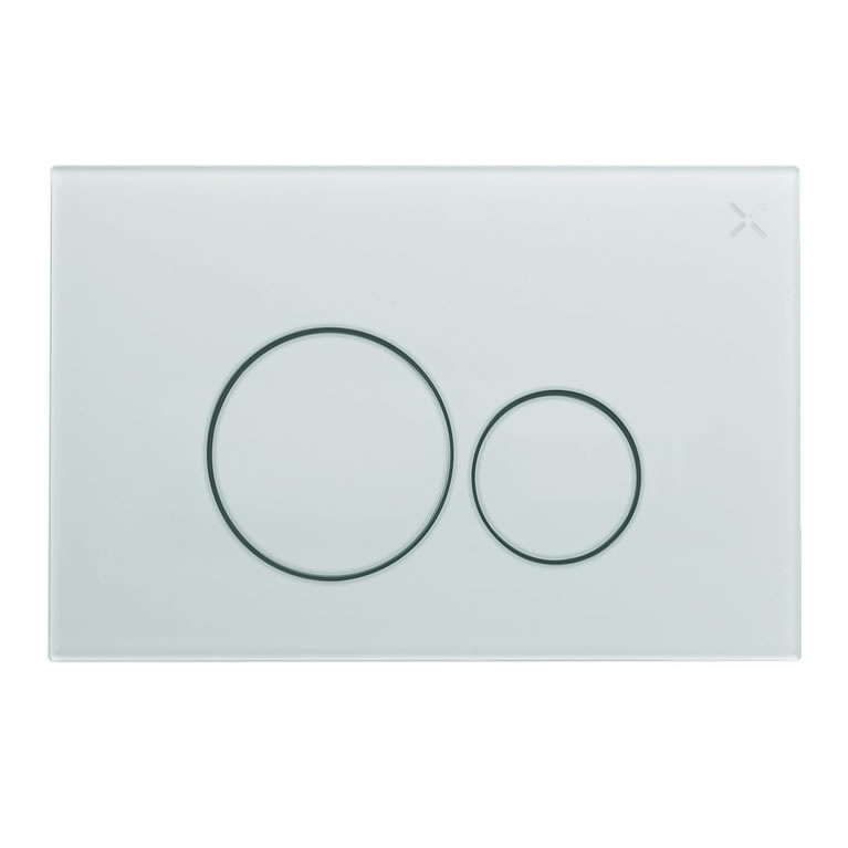 Crosswater Ice White Glass Flush Plate | Sanctuary Bathrooms