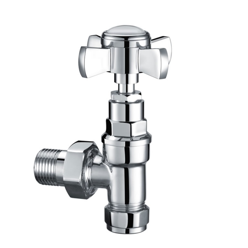 JTP Grosvenor Chrome Angled Radiator Valves