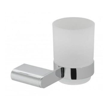 Gedy 2310-13 By Nameek's Eros Frosted Glass Toothbrush Holder With Chrome  Wall Mount - TheBathOutlet