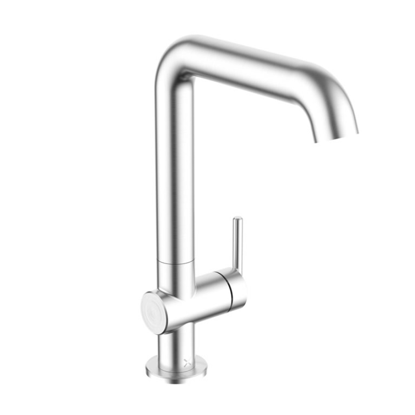 Crosswater 3ONE6 Lever Stainless Steel Side Lever Tall Basin Mixer