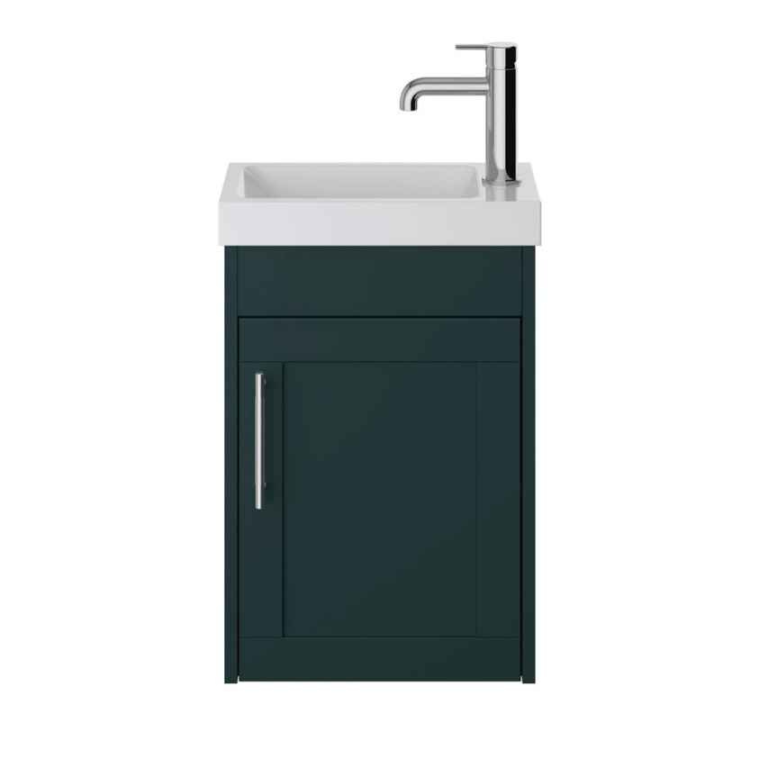 Heritage Lynton Classic Green Wall Mounted Cloakroom Vanity Unit