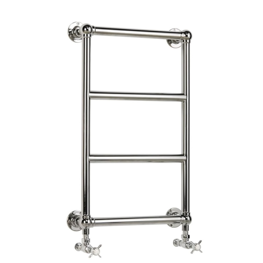 Heritage Portland Wall Mounted Heated Towel Rail Chrome Finish