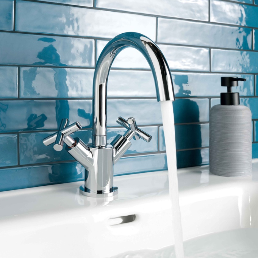 JTP Solex Chrome Deck Mounted Mono Basin Mixer - Image 1