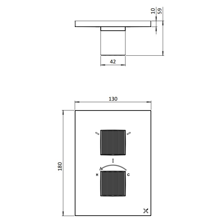 Crosswater Limit Chrome Crossbox Three Outlet Shower Valve | Sanctuary ...