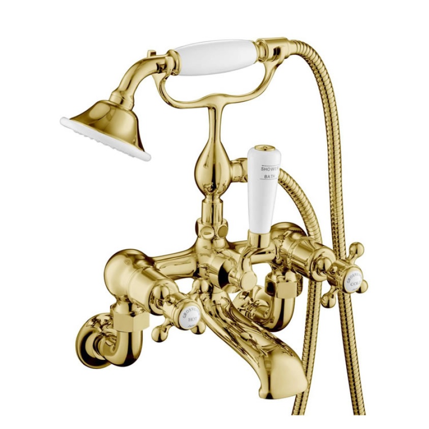 JTP Grosvenor Cross Wall Mounted Bath Shower Mixer With Kit